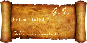Grimm Ildikó névjegykártya
